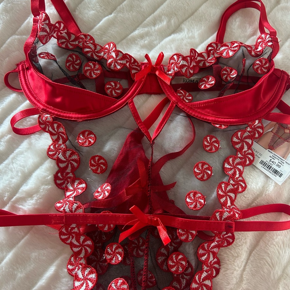 Roma Red Festive Bra Intimates & Sleepwear